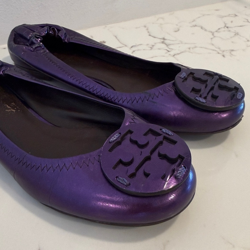 Tory Burch Purple Flats - Picture 2 of 6